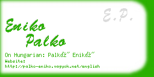 eniko palko business card